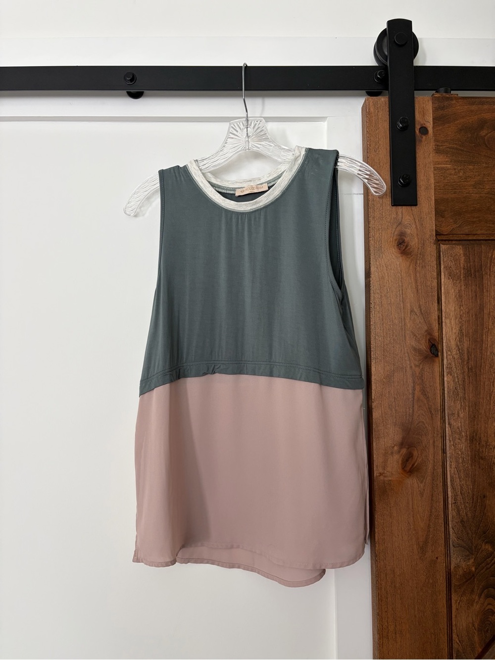 anthropologie sleeveless colorblock top